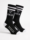 CALZE BERNA ITALIA SPUGNA UNISEX BLACK&WHITE BANDA