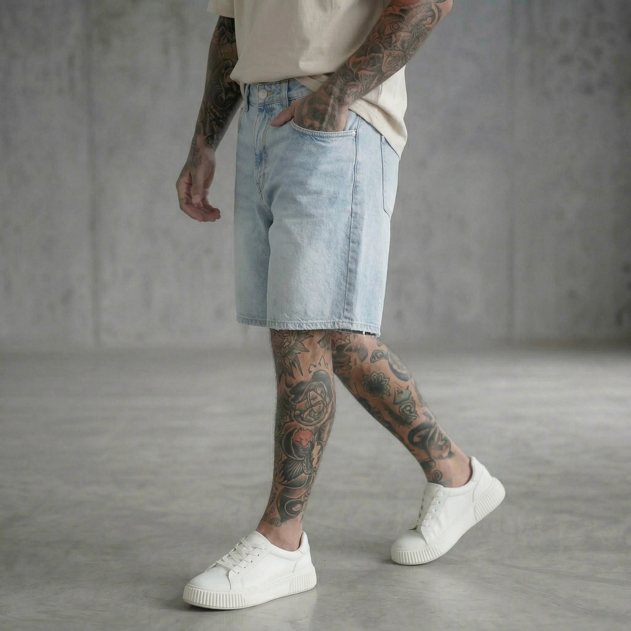 BERMUDA ONLY&SONS FADE DENIM LIGHT BLUE  ART 22033155