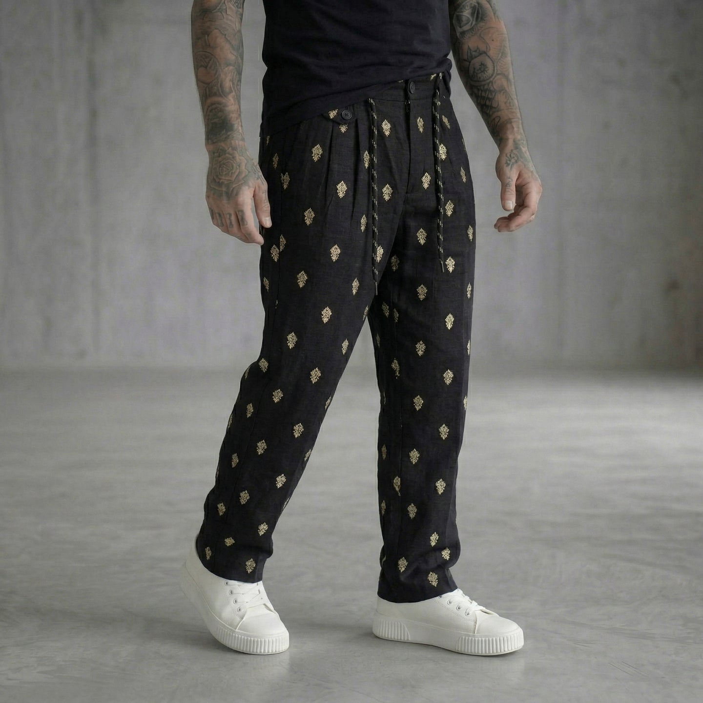 PANTALONE  RICAMI PIU' COLORI- BERNA - ART. 261402
