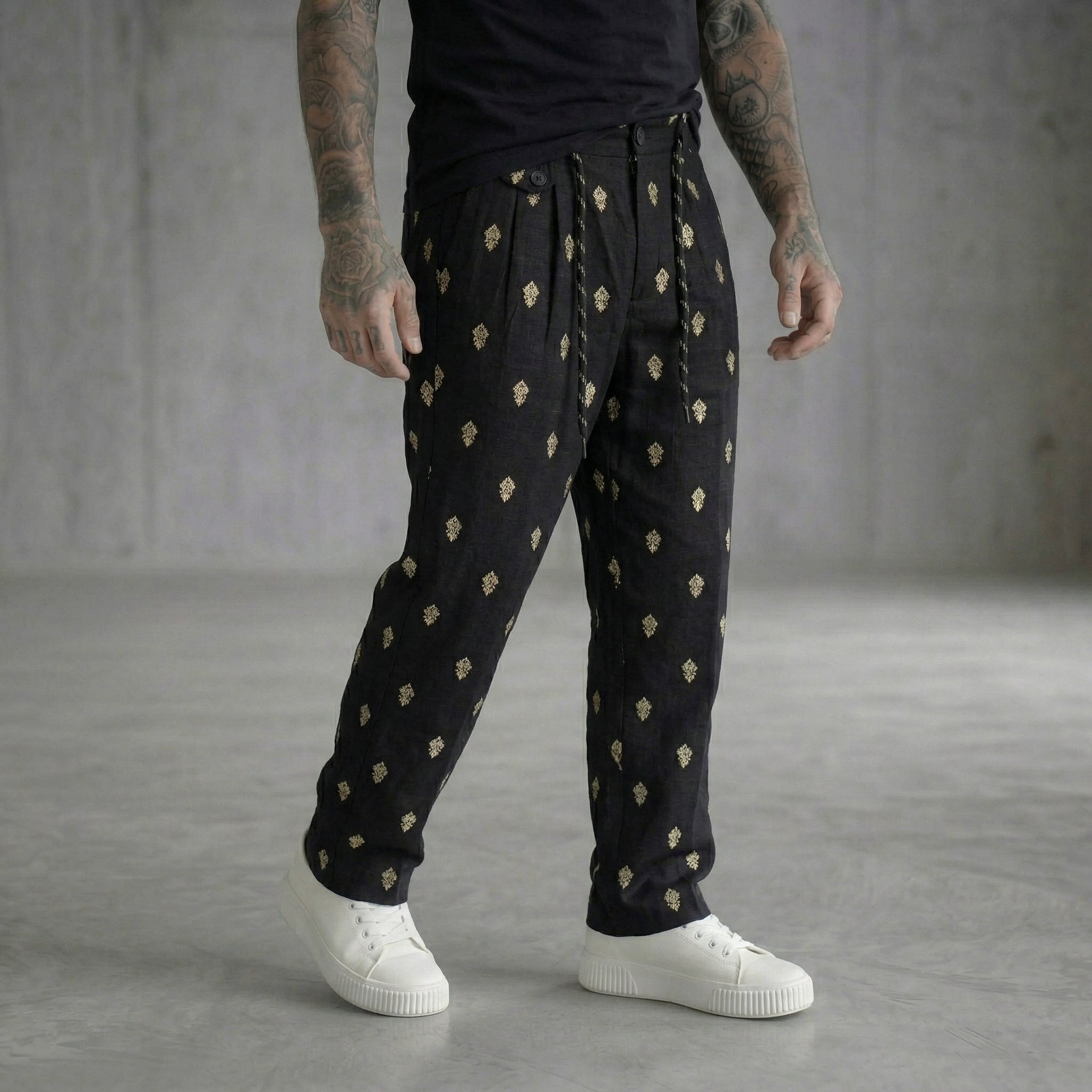 PANTALONE  RICAMI PIU' COLORI- BERNA - ART. 261402
