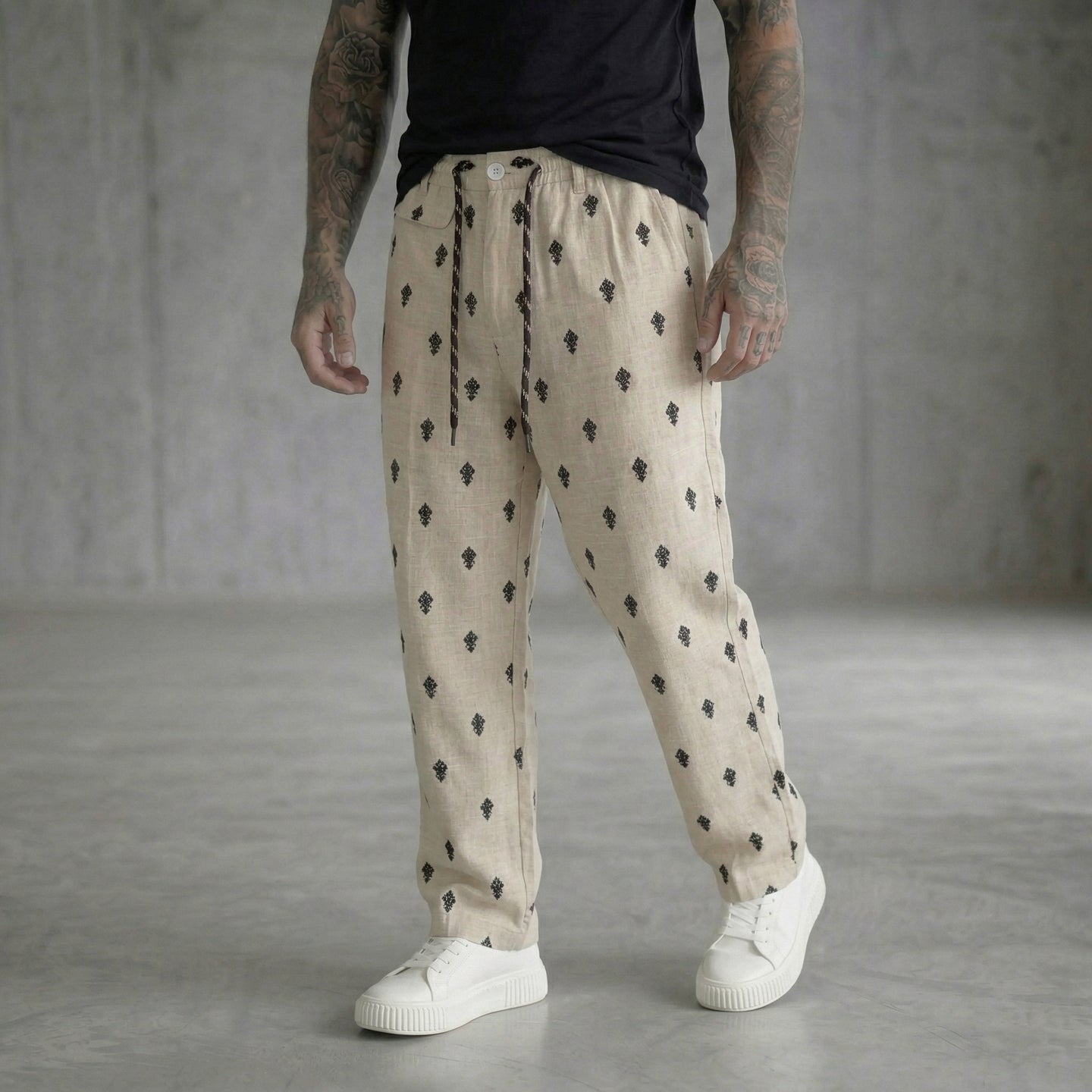 PANTALONE  RICAMI PIU' COLORI- BERNA - ART. 261402
