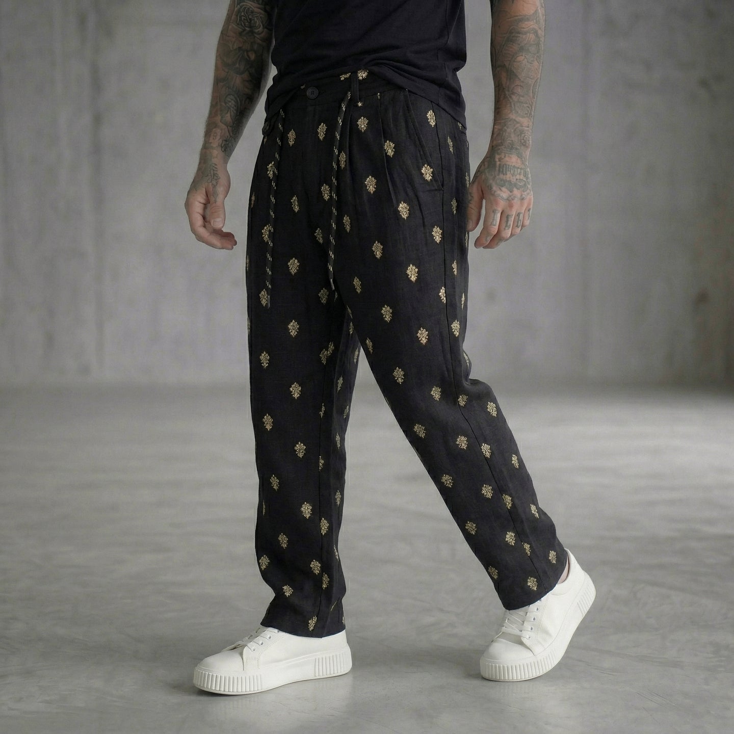 PANTALONE  RICAMI PIU' COLORI- BERNA - ART. 261402