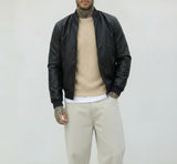 GIUBBINO EFFETTO PELLE  - HAMEN - ART. XF3042 - COL. NERO