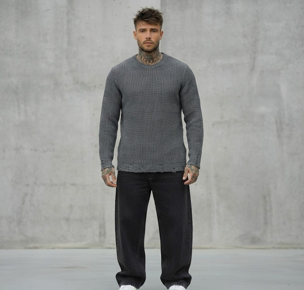 GIROCOLLO MAGLIA ROTTURE COSTA INGLESE KIR  - BL.11 - *ART. KIAN65 - COL. GRIGIO MEDIO