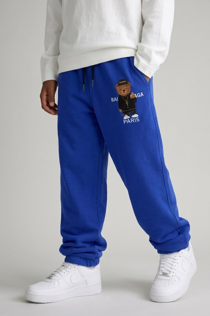 PANTALONE DI TUTA BAMBINO OVER  PIU' COLORI - STAMPA ORSO  - HAMEN - ART. ORSO